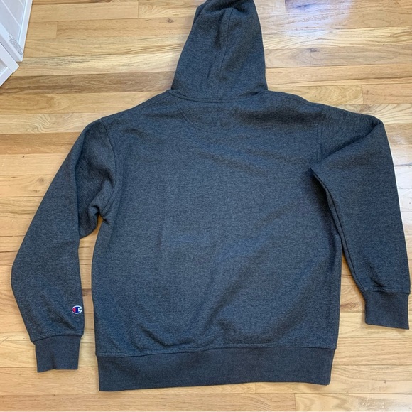Champion Hooded Sweatshirt Dark Gray Size Large - Picture 6 of 13